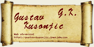 Gustav Kusonjić vizit kartica
